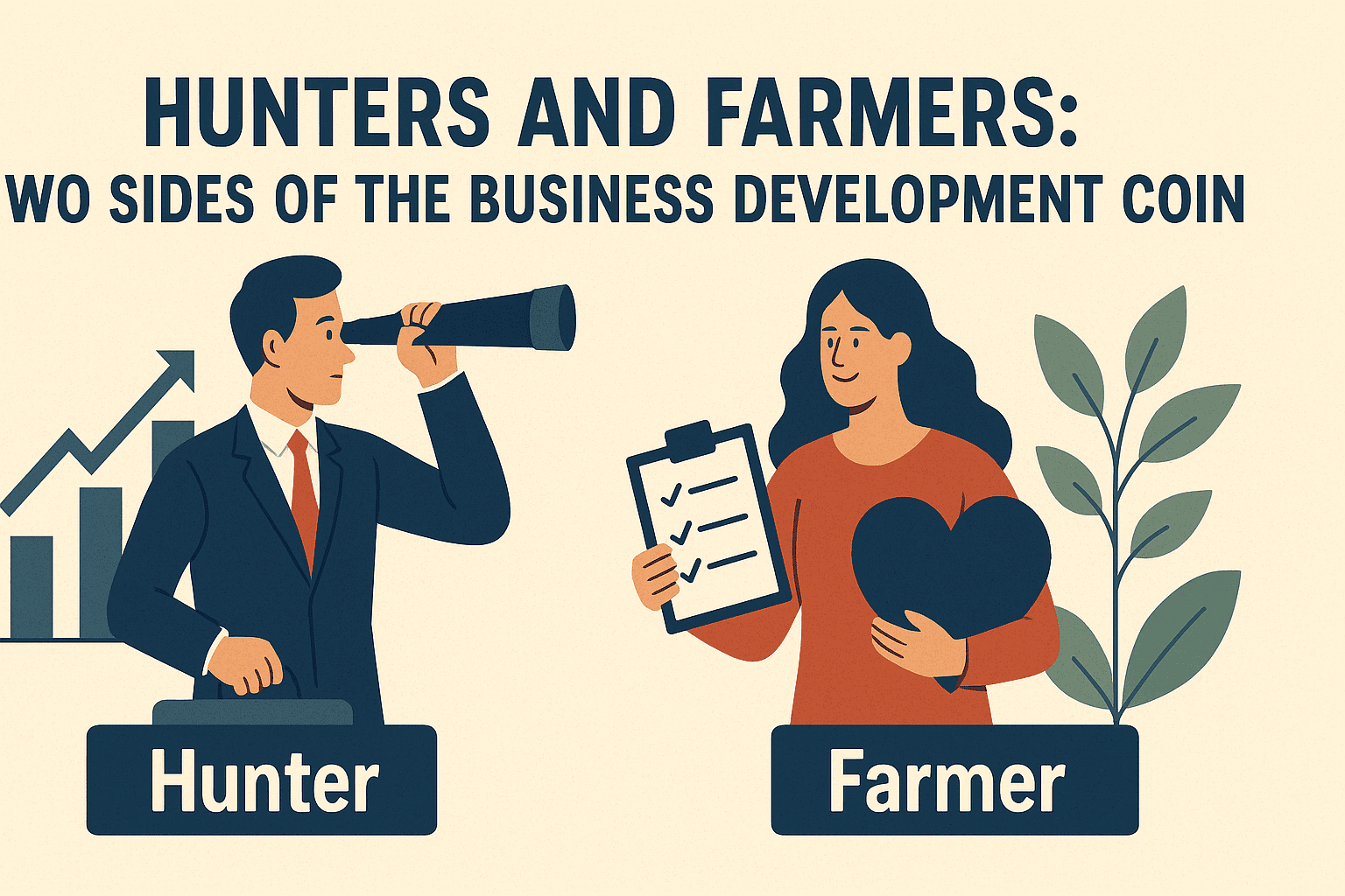 HUNTERS AND FARMERS:
TWO SIDES OF THE BUSINESS DEVELOPMENT COIN
